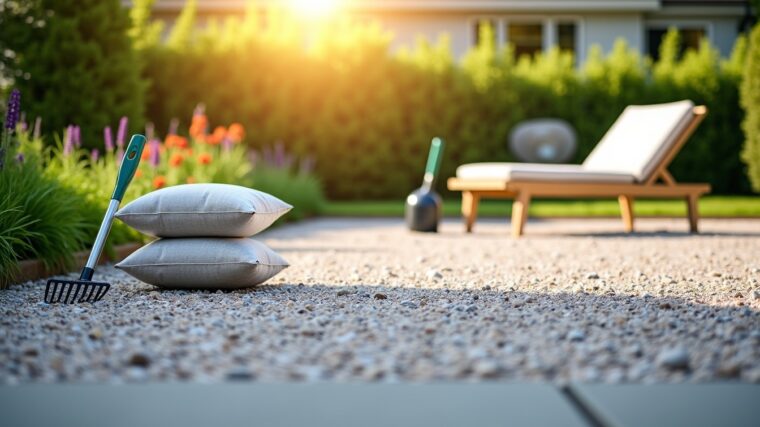 Terrasse en gravier : guide complet sur les tarifs, sélections et étapes d'installation